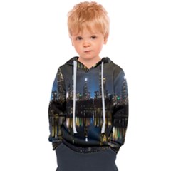 New York Night Central Park Skyscrapers Skyline Kids  Overhead Hoodie by Cowasu