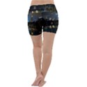 New York Night Central Park Skyscrapers Skyline Lightweight Velour Yoga Shorts View4