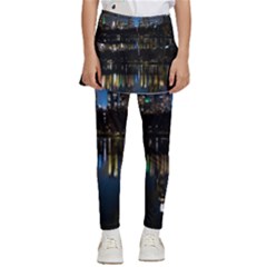 New York Night Central Park Skyscrapers Skyline Kids  Skirted Pants by Cowasu