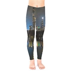 New York Night Central Park Skyscrapers Skyline Kids  Classic Winter Leggings by Cowasu