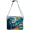 Waves Wave Ocean Sea Abstract Whimsical Abstract Art Cross Body Office Bag View3