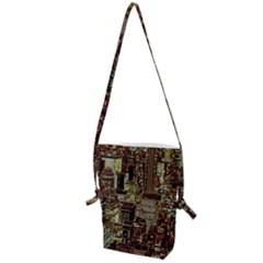 New York City Nyc Skyscrapers Folding Shoulder Bag by Cowasu