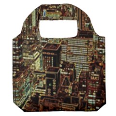 New York City Nyc Skyscrapers Premium Foldable Grocery Recycle Bag by Cowasu