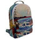 Wave Japanese Mount Fuji Woodblock Print Ocean Flap Pocket Backpack (Large) View2