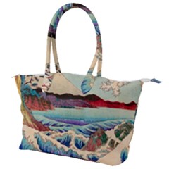 Wave Japanese Mount Fuji Woodblock Print Ocean Canvas Shoulder Bag by Cowasu