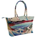 Wave Japanese Mount Fuji Woodblock Print Ocean Canvas Shoulder Bag View2