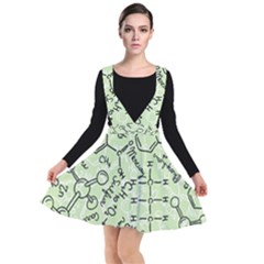 Multicolored Chemical Bond Illustration Chemistry Formula Science Plunge Pinafore Dress by Cowasu