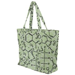 Multicolored Chemical Bond Illustration Chemistry Formula Science Zip Up Canvas Bag by Cowasu