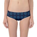 Blue Floral Pattern Geometric Pattern Classic Bikini Bottoms View1