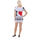 I love pineapple juice Short Sleeve Asymmetric Mini Dress View2