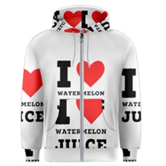 I Love Watermelon Juice Men s Zipper Hoodie by ilovewhateva