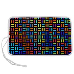 Geometric Colorful Square Rectangle Pen Storage Case (l) by Bangk1t