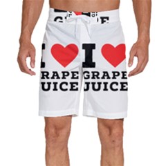 I Love Grape Juice Men s Beach Shorts by ilovewhateva