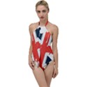 Union Jack England Uk United Kingdom London Go with the Flow One Piece Swimsuit View1