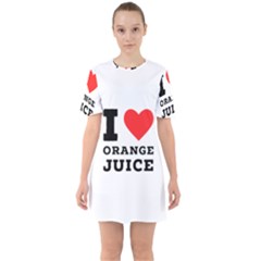 I Love Orange Juice Sixties Short Sleeve Mini Dress by ilovewhateva