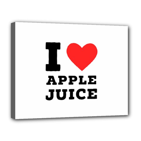 I Love Apple Juice Canvas 14  X 11  (stretched) by ilovewhateva