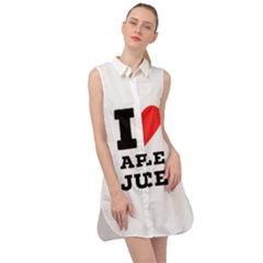 I Love Apple Juice Sleeveless Shirt Dress by ilovewhateva