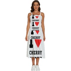 I Love Cherry Juice Sleeveless Shoulder Straps Boho Dress by ilovewhateva