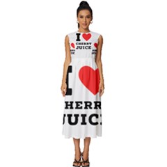 I Love Cherry Juice Sleeveless Round Neck Midi Dress by ilovewhateva