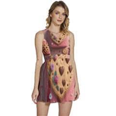 Cookies Valentine Heart Holiday Gift Love Sleeveless High Waist Mini Dress by Ndabl3x