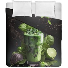 Drink Spinach Smooth Apple Ginger Duvet Cover Double Side (california King Size) by Ndabl3x