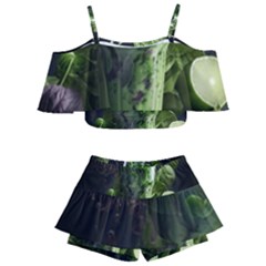 Drink Spinach Smooth Apple Ginger Kids  Off Shoulder Skirt Bikini by Ndabl3x