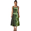 Drink Spinach Smooth Apple Ginger Square Neckline Tiered Midi Dress View1