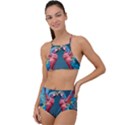 Birds Parrots Love Ornithology Species Fauna High Waist Tankini Set View1