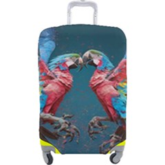 Birds Parrots Love Ornithology Species Fauna Luggage Cover (large) by Ndabl3x