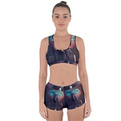 Elephant Tusks Trunk Wildlife Africa Racerback Boyleg Bikini Set by Ndabl3x