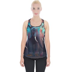 Elephant Tusks Trunk Wildlife Africa Piece Up Tank Top by Ndabl3x