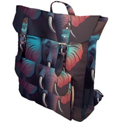 Elephant Tusks Trunk Wildlife Africa Buckle Up Backpack by Ndabl3x