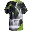 Waterfall Moss Korea Mountain Valley Green Forest Women s Oversized Tee View2