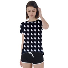 Background Dots Circles Graphic Short Sleeve Open Back Tee by Ndabl3x