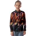 Flower Orange Lilly Kids  Long Sleeve Shirt View1