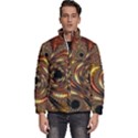 Geometric Art Fractal Abstract Art Men s Puffer Bubble Jacket Coat View1