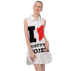 I Love Ristretto Coffee Sleeveless Shirt Dress by ilovewhateva