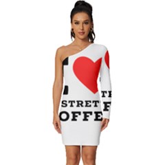 I Love Ristretto Coffee Long Sleeve One Shoulder Mini Dress by ilovewhateva