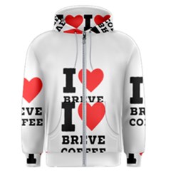 I Love Breve Coffee Men s Zipper Hoodie by ilovewhateva