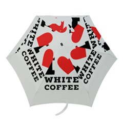 I Love White Coffee Mini Folding Umbrellas by ilovewhateva