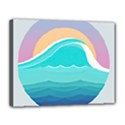 Tsunami Tidal Wave Minimalist Logo Ocean Sea Canvas 14  x 11  (Stretched) View1