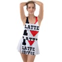 I love latte coffee Ruffle Top Dress Swimsuit View1