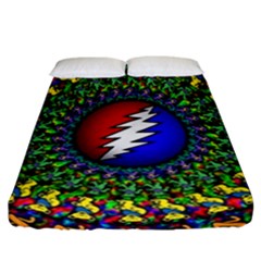 Grateful Dead Pattern Fitted Sheet (california King Size) by Wav3s