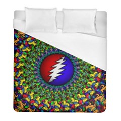 Grateful Dead Pattern Duvet Cover (full/ Double Size) by Wav3s