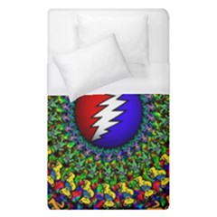 Grateful Dead Pattern Duvet Cover (single Size) by Wav3s