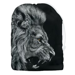 Angry Male Lion Roar Drawstring Pouch (3xl) by Wav3s