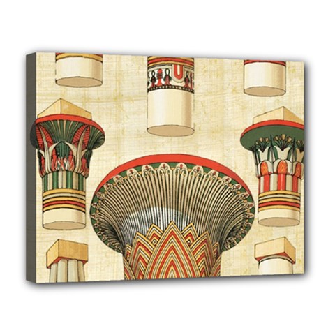 Egyptian Architecture Column Canvas 14  X 11  (stretched) by Wav3s