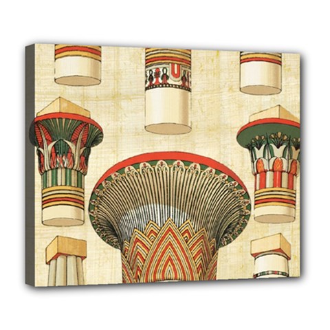 Egyptian Architecture Column Deluxe Canvas 24  X 20  (stretched) by Wav3s