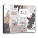 Cute Cats Seamless Pattern Deluxe Canvas 24  x 20  (Stretched) View1