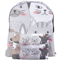 Cute Cats Seamless Pattern Giant Full Print Backpack by Wav3s